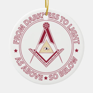 Freemasonry symbol ceramic ornament