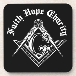 Freemasonry symbol coaster