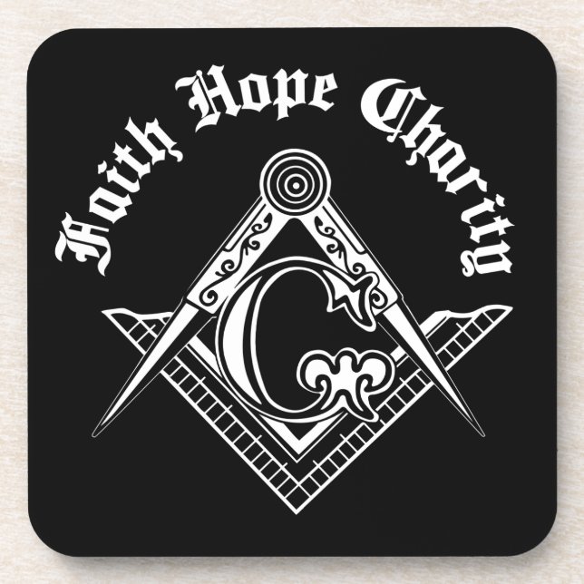 Freemasonry symbol coaster (Front)
