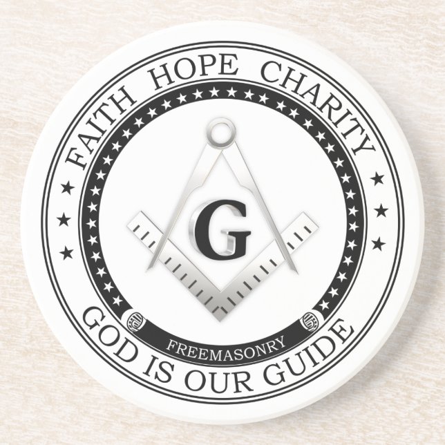 Freemasonry symbol coaster (Front)