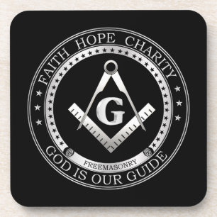 Freemasonry symbol coaster