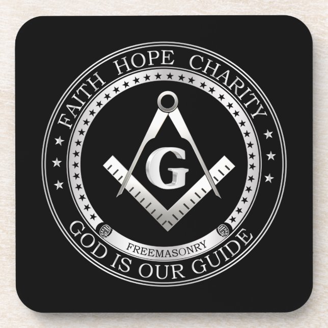 Freemasonry symbol coaster (Front)