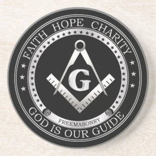 Freemasonry symbol coaster