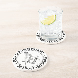 Freemasonry symbol coaster
