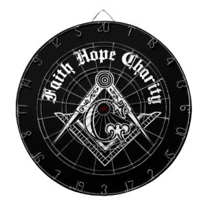 Freemasonry symbol dartboard
