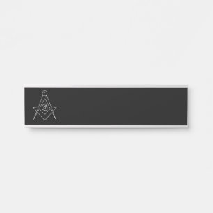 Freemasonry symbol door sign