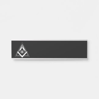 Freemasonry symbol door sign