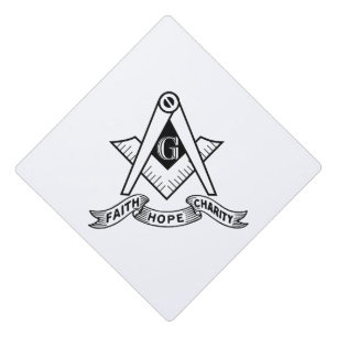 Freemasonry symbol graduation cap topper