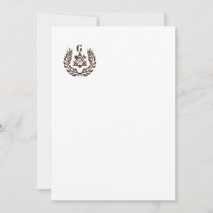 Freemasonry symbol invitation