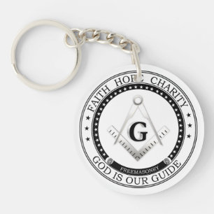 Freemasonry symbol keychain
