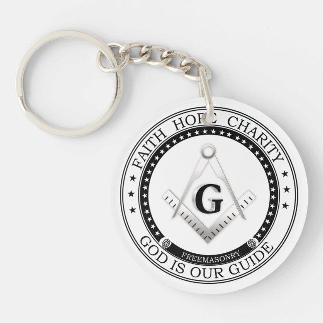 Freemasonry symbol keychain (Front)