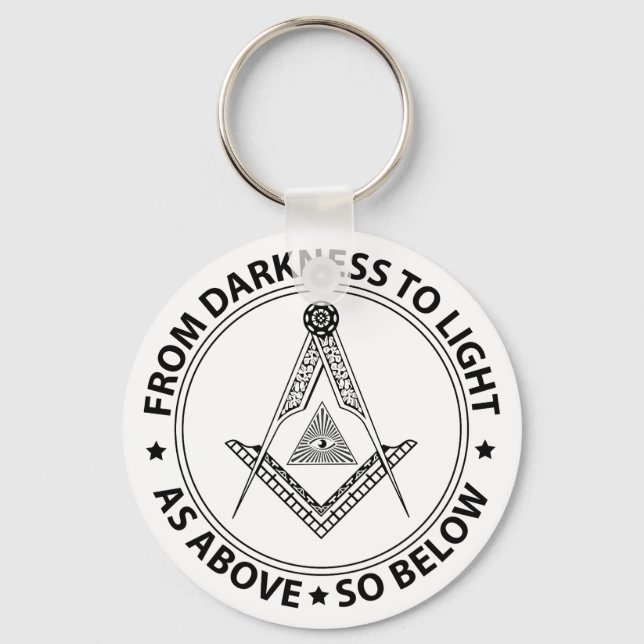 Freemasonry symbol keychain (Front)