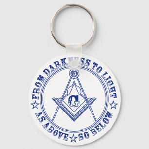 Freemasonry symbol keychain