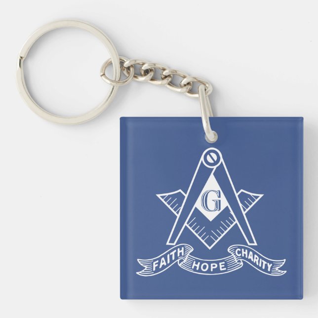 Freemasonry symbol keychain (Front)