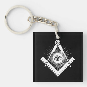 Freemasonry symbol keychain