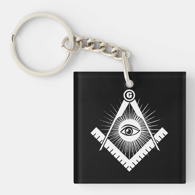 Freemasonry symbol keychain (Front)