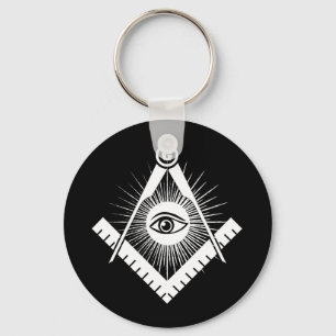 Freemasonry symbol keychain