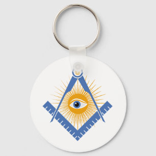 Freemasonry symbol keychain