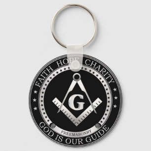 Freemasonry symbol keychain