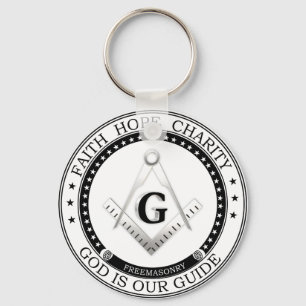 Freemasonry symbol keychain