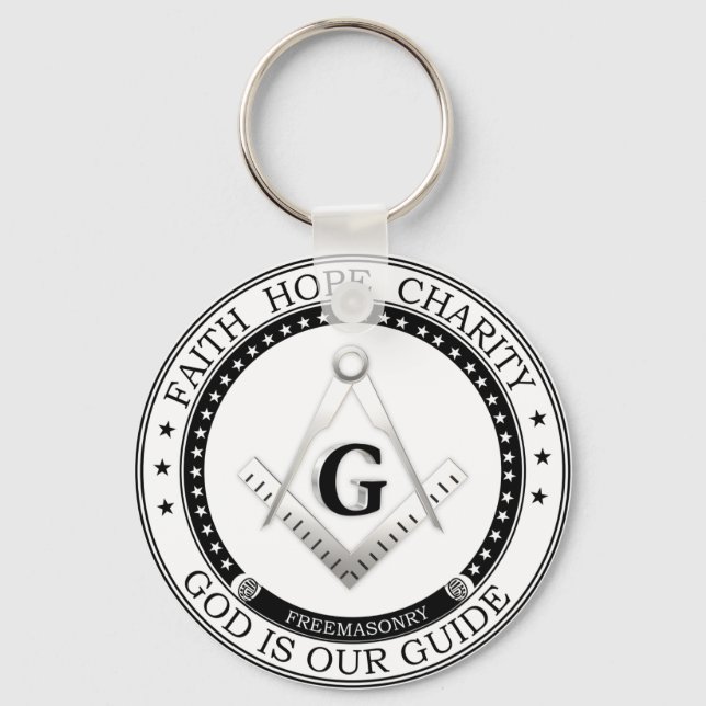 Freemasonry symbol keychain (Front)