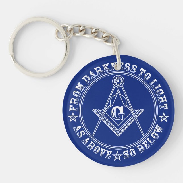 Freemasonry symbol keychain (Front)