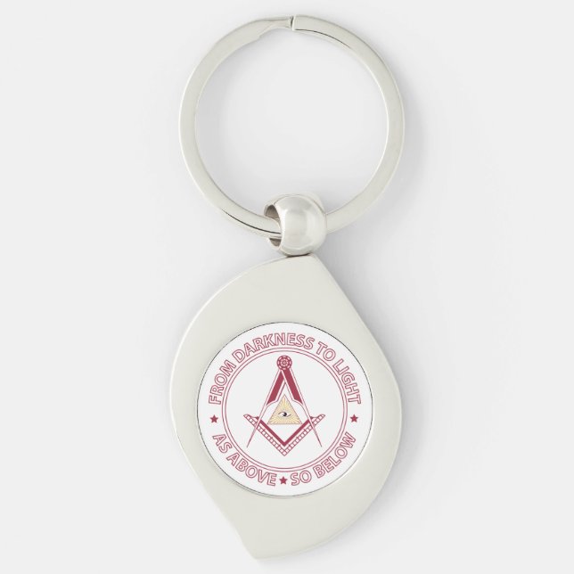 Freemasonry symbol keychain (Front)