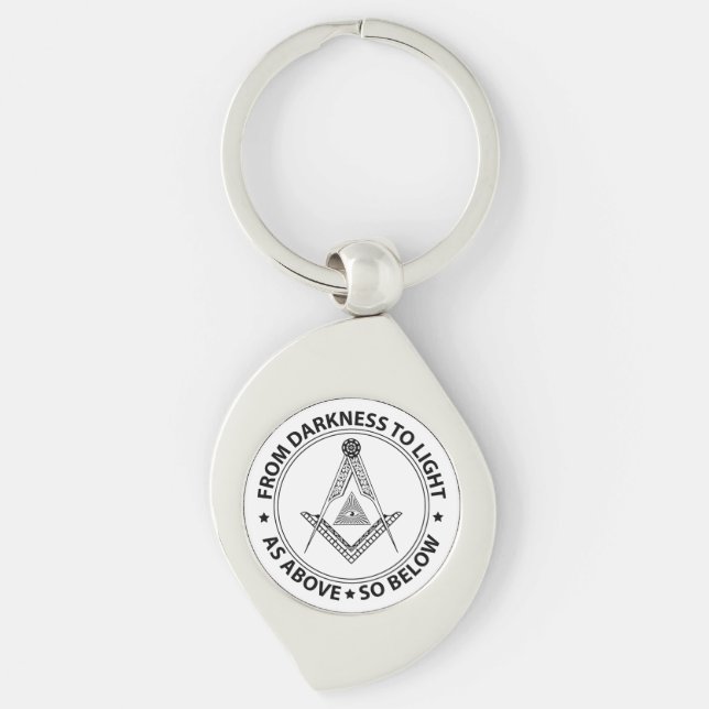 Freemasonry symbol keychain (Front)