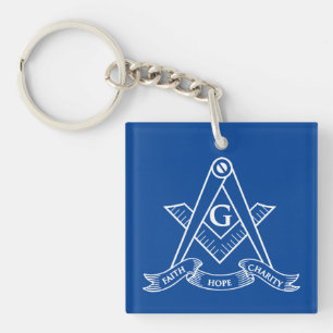 Freemasonry symbol keychain