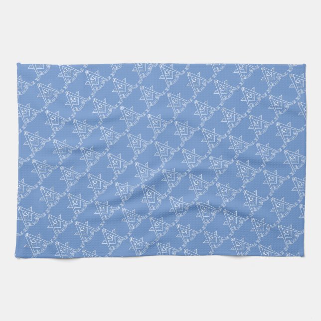 Freemasonry symbol kitchen towel (Horizontal)
