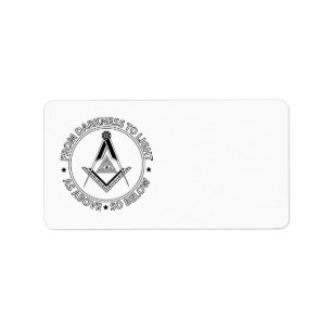 Freemasonry symbol label