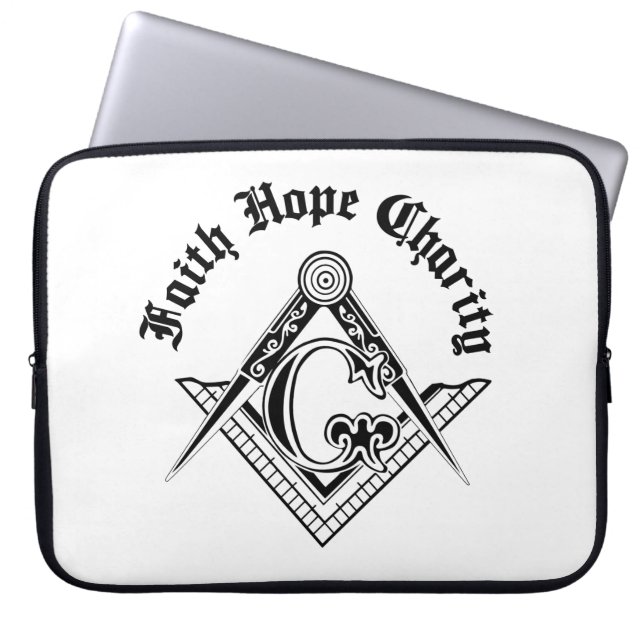 Freemasonry symbol laptop sleeve (Front)