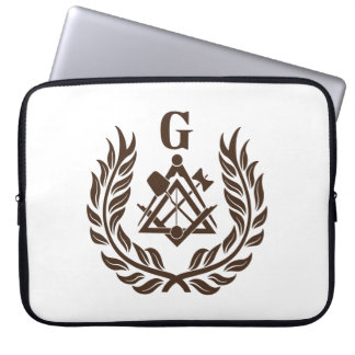 Freemasonry symbol laptop sleeve