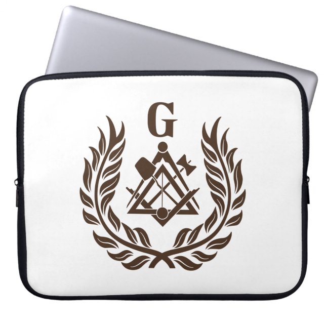 Freemasonry symbol laptop sleeve (Front)