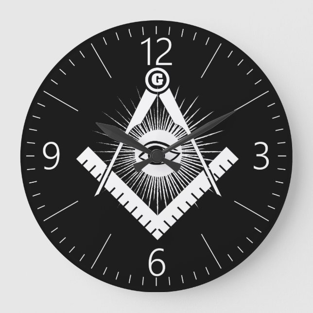 Freemasonry symbol large clock (Front)