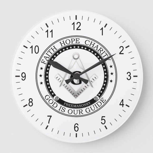 Freemasonry symbol large clock (Front)