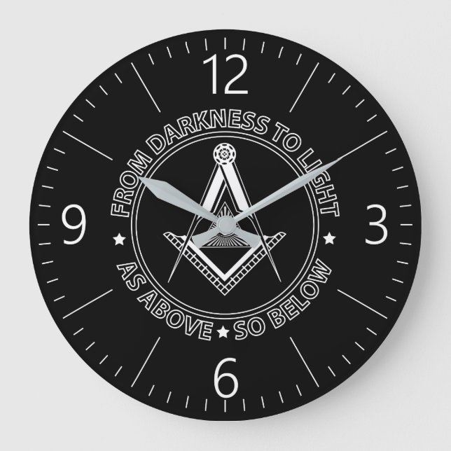 Freemasonry symbol large clock (Front)
