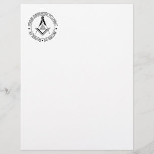 Freemasonry symbol letterhead
