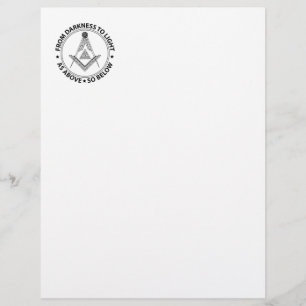 Freemasonry symbol letterhead
