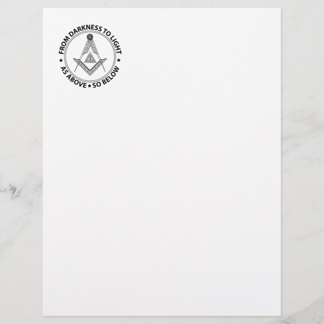 Freemasonry symbol letterhead (Front)