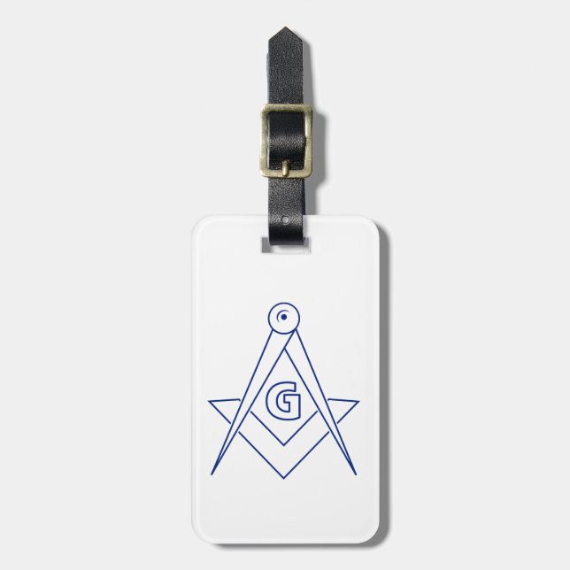 Freemasonry symbol luggage tag (Front Vertical)