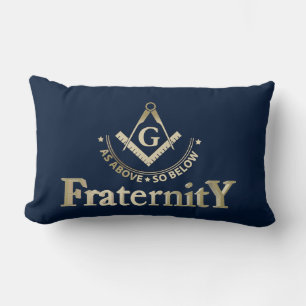 Freemasonry symbol lumbar pillow