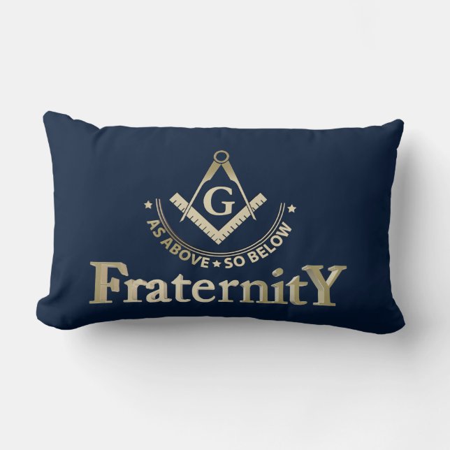 Freemasonry symbol lumbar pillow (Front)
