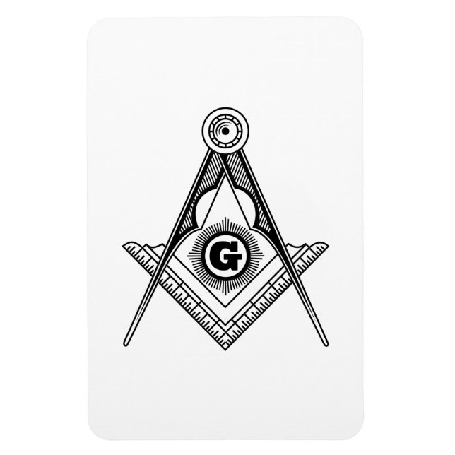Freemasonry symbol magnet (Vertical)