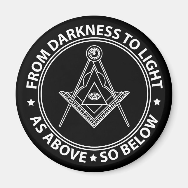 Freemasonry symbol magnet (Front)