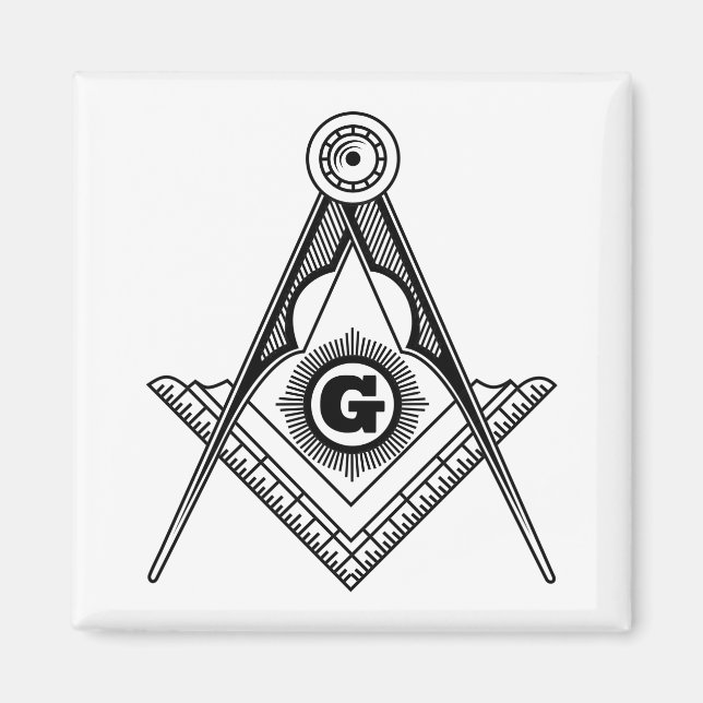 Freemasonry symbol magnet (Front)