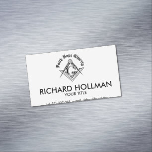 Freemasonry symbol 	Magnetic business card