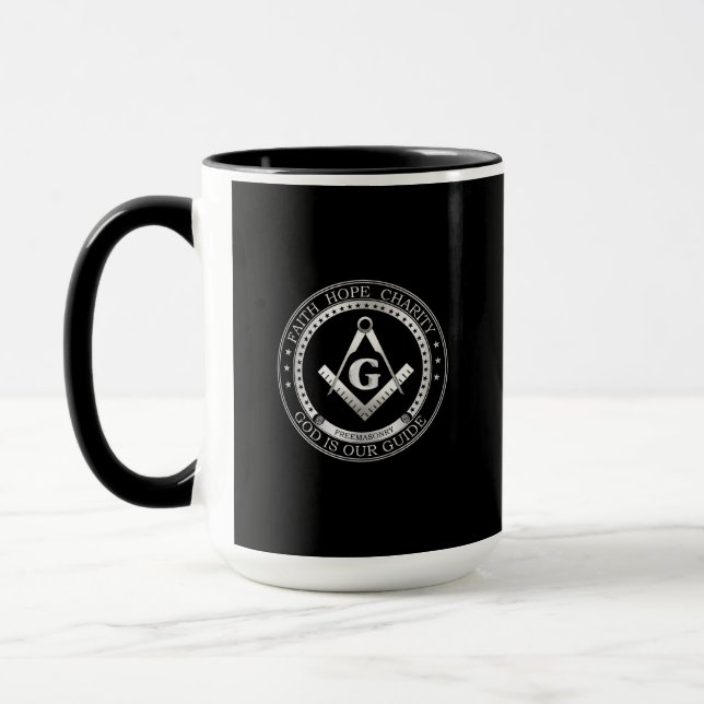 Freemasonry symbol mug (Left)