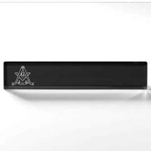 Freemasonry symbol nameplate