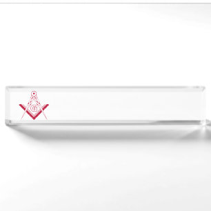 Freemasonry symbol nameplate